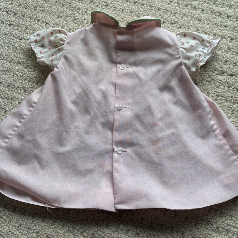 Catton Candy Vintage Baby Girls Pink Cat Embroidered Dress - Picture 7 of 8